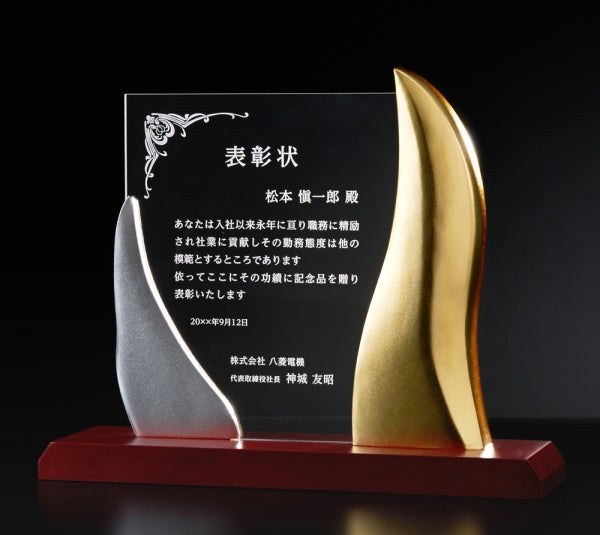 アクリル板付金属製楯 S-L81-03
