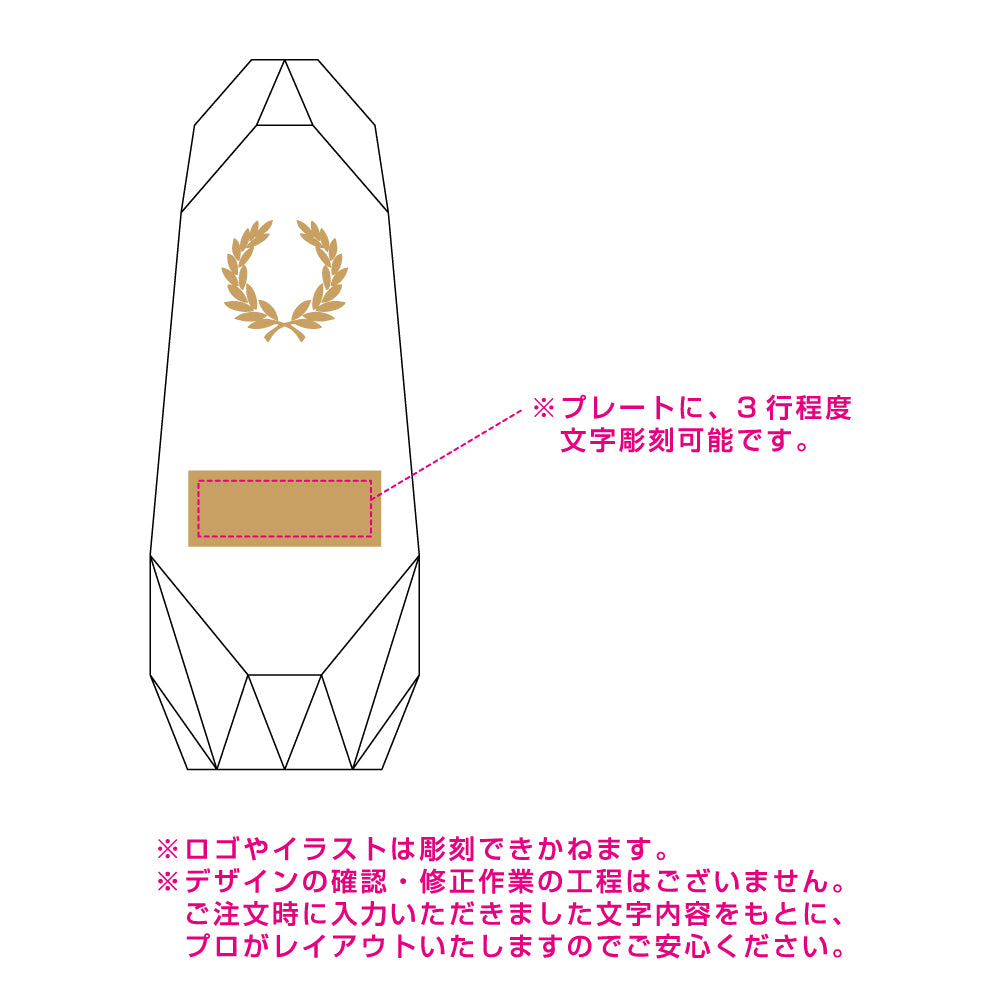 【最短翌営業日出荷】クリスタルトロフィー  AL-P012（T-07＋R-Laurel3） ☆デザイン確認なし