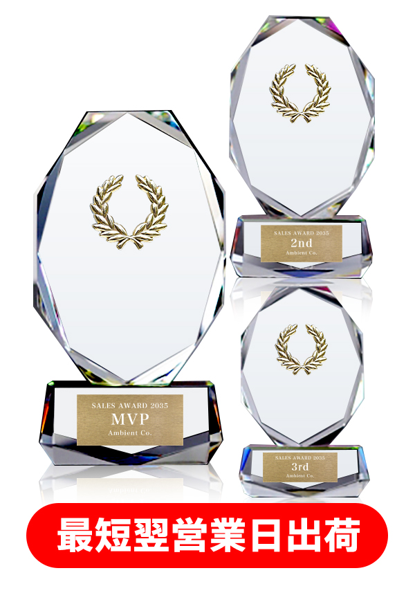【最短翌営業日出荷】クリスタルトロフィー AL-P003